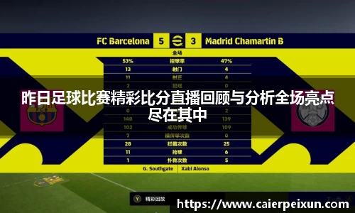 昨日足球比赛精彩比分直播回顾与分析全场亮点尽在其中
